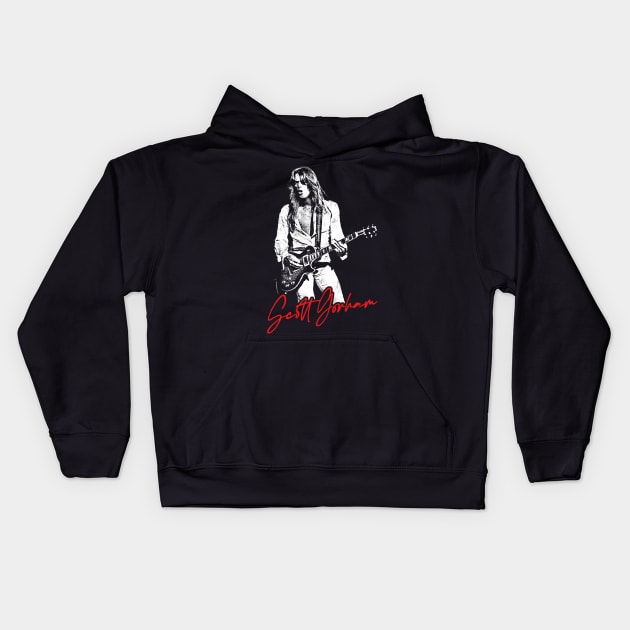 Scott Gorham / Vintage-Look Design Kids Hoodie by DankFutura